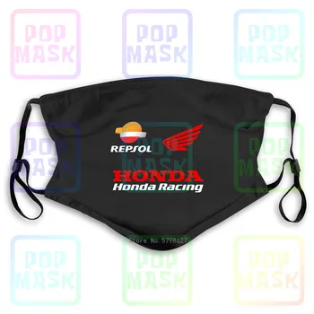

New Honda Repsol Racing Team Motorcycle Motorrad Sport Washable Reusable Mask with 2Pcs PM2.5 Filters 5 Layers