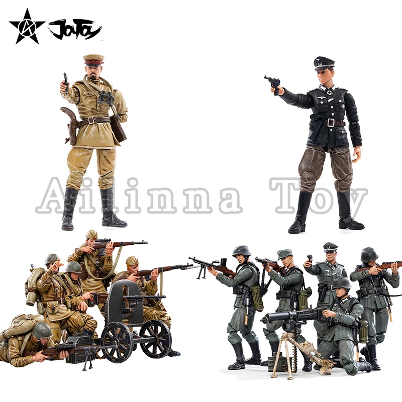 Экшн-фигурка JOYTOY 1/18 3 75 (6 шт./компл.) советская пехота Второй мировой войны и офицер