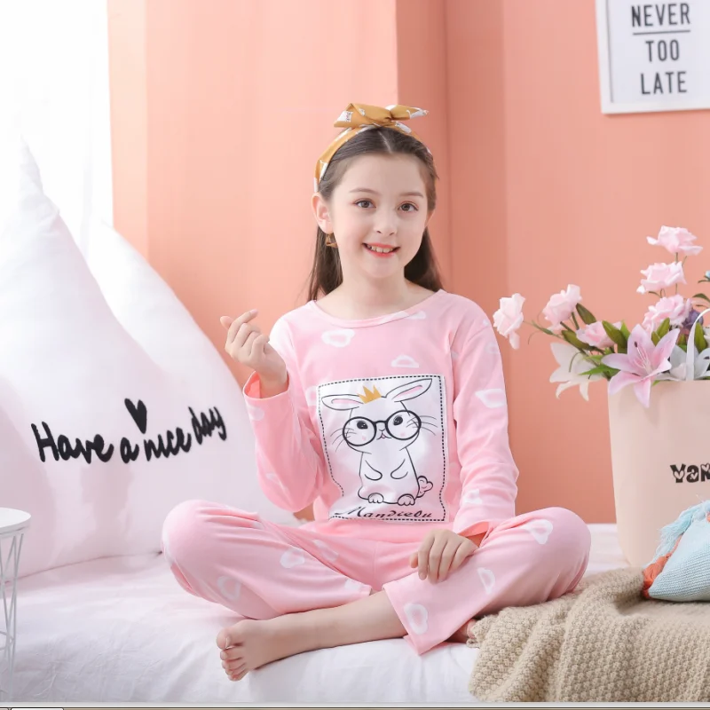 Pajamas animal for girls Children Baby home Clothing Set Kids Unicorn Cartoon Sleepwear Autumn Cotton Nightwear Boys Pyjamas Set