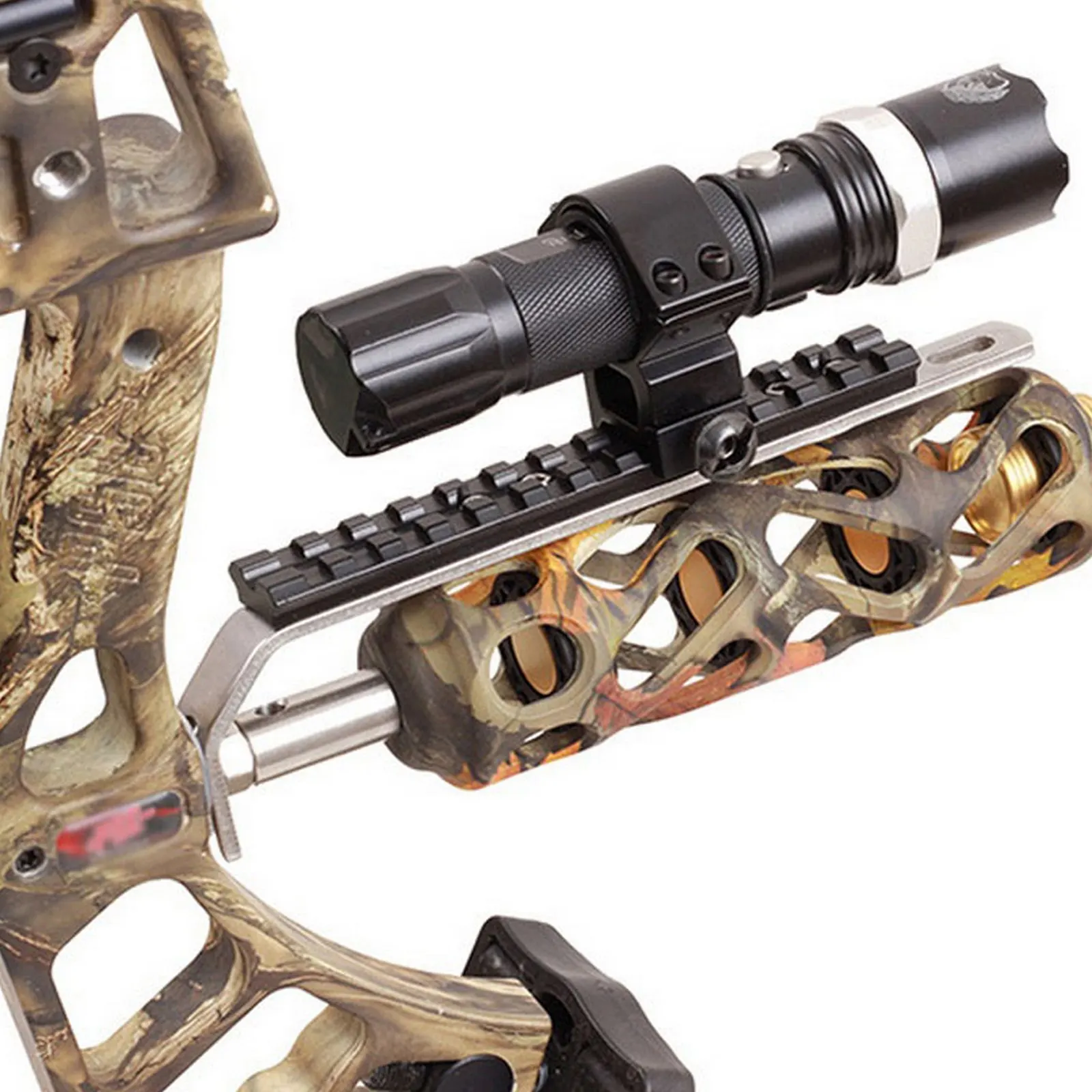 

Archery Bow Flashlight Bracket Stand Lamp Holder Laser Sight Night Mount Shooting Hunting Compound Recurve Bow Electric Torch