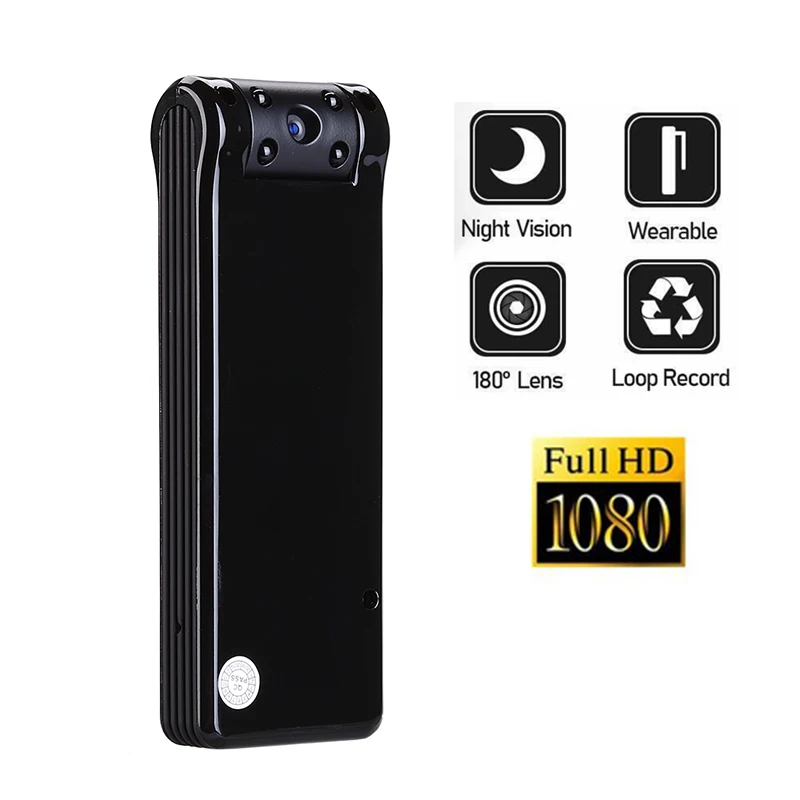 

B19 Body Worn Camera HD 1080P Video Security Cam IR Night Vision Back Clip Mini Camcorders Voice recording Police Camera