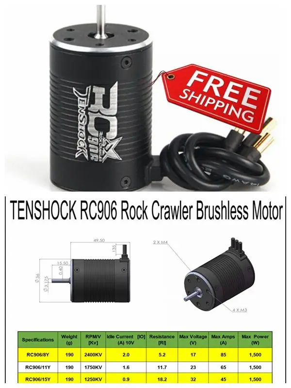 1/10 brushless motor Tenshock RC906 6 