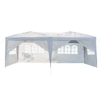 

【US Warehouse】3 x 6m Four Windows Practical Waterproof Folding Tent White
