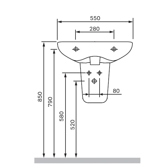 Полупьедестал AmPm Like C804970WH