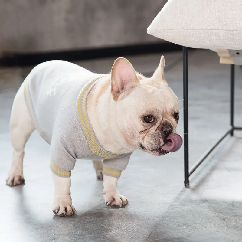 Spring and Autumn Leisure Style Pet Dog Clothing Fashion Comfortable Breathabl French Bulldog Pug Sweater Small Pet Dog Clothing