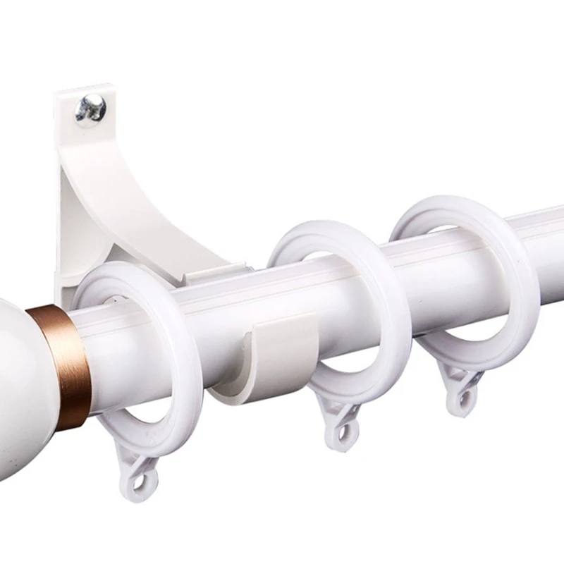 Description Picture 3 of item2pcs Window Drapery Ceiling Hanging Holder Wall Curtain Rod Bracket Set Side Top Mounted Fits 1 inches Rod