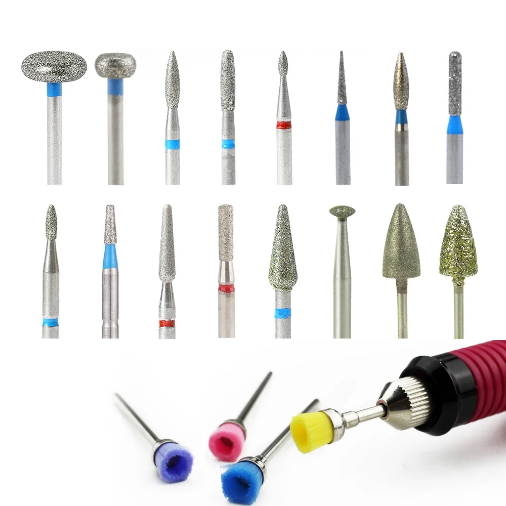 Artículo caliente Nuevo 1 Uds diamante uñas taladro de carburo de la cutícula limpio Rotary de manicura y pedicura, parte superior redonda diamante uñas Taladro bVnaJ9dQg