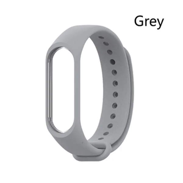 Gray Mi Band 3 4 ремешок Спортивные Силиконовые часы браслет ремешок для Xiaomi mi Band 3 4 умный Браслет mi band 4 3 ремешок - Цвет: Gray