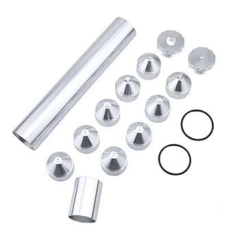 

1/2-28 5/8-24 Solvent Trap Threads FUEL FILTER 13 PCS 10" LENGTH 1.7" OD 1.5" ID for NAPA 4003/ WIX 24003, Black & Silver