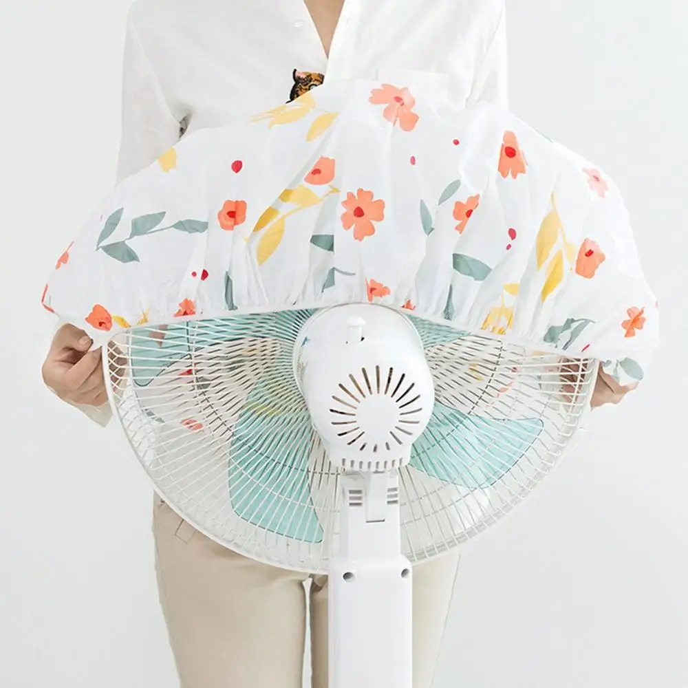 Floral Fan Small Fan Dust Cover Floor Fan Cover Floor Fan Simple Geometry Washable Round Design Beautiful