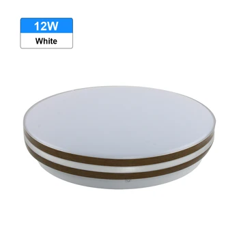 

Wood Pattern Line Border LED Ceiling Light 12W AC 175V - 265V Round White Flush Mounted Modern Lamp For Bathroom Lamps