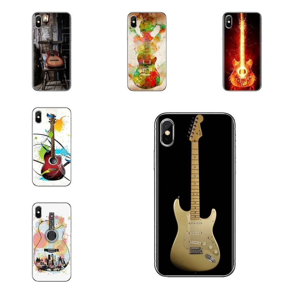 Mobile Phone Case For Samsung Galaxy J1 J2 J3 J4 J5 J6 J7 J8 Plus 2018 Prime 2015 2016 2017 guitar blue music note Electric bass |