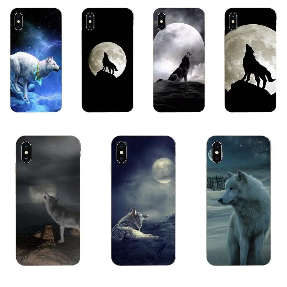 Мягкие чехлы Capa Cover Wolf And Moon для Samsung Galaxy A10 A20 A20E A3 A40 A5 A50 A7 J1 J3 J4 J5 J6 J7 2016 2017 2018 |