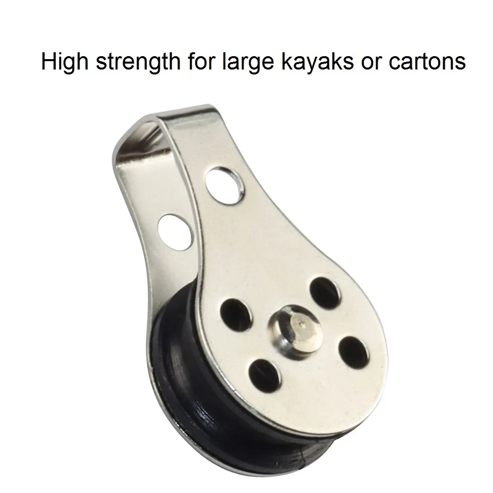 5PCS Stainless Steel 316 Pulley 25mm Nylon Blocks Rope Marine Hardware For Kayak Canoe Boat Anchor Trolley Kit  2mm To 8mm Rope