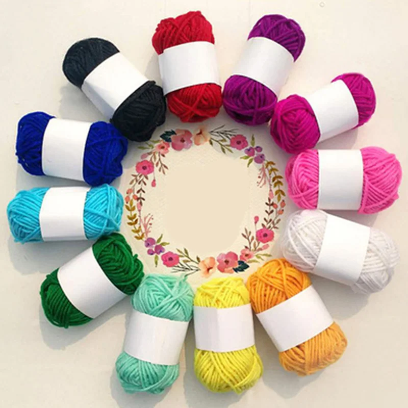 Warm Soft Chunky Yarn Milk Knitting Cotton Yarn Hand-Woven Crochet Wool  Acrylic Yarn Set for Projects DIY Birthday Gift Assorted Multi-Colour Yarn