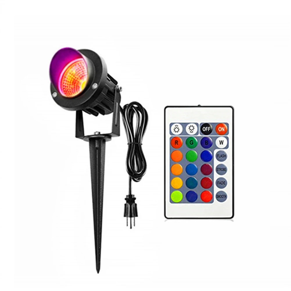 

Pathway Landscape Garden Patio Lawn Yard Led Waterproof Easy Install Flood Outdoor Driveway Spotlight RGB Remote Control