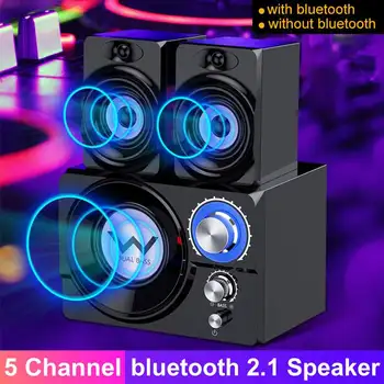 

2.1 Channel Heavy Bass Desktop Computer Speaker bluetooth Stereo Surround Sound Subwoofer Home Speaker for Computer PC Laptop