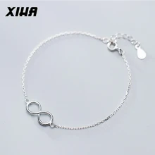 XIHA 925 браслеты из стерлингового серебра Браслет «бесконечность» женские серебряные ювелирные изделия оптом подарок на день рождения сестры