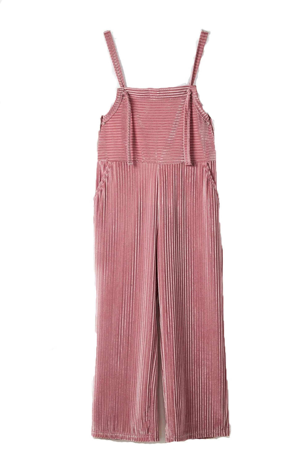 Pink CupofSweet Kiddie/комбинезон для девочек; коллекция года; осенние штаны; Модные Повседневные детские комбинезоны без рукавов с широкими штанинами для девочек - Цвет: Pink