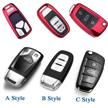 

Zinc Alloy Car Key Chain+ABS Car Key Cover Case For Audi A1 A3 A4 A5 Q3 Q5 Q7 A6 C5 C6 A7 A8 R8 S4 S5 S6 S7 S8 SQ5 RS5 A4L A6L