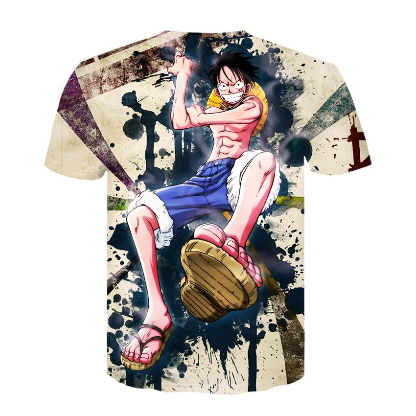 Luffy one piece Аниме 3D печатные модные футболки мужские летние с коротким рукавом повседневные футболки Зоро-Санджи косплей футболки