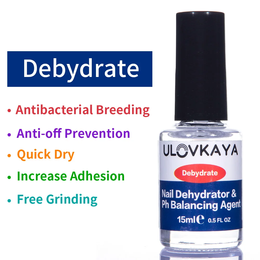 Ulokaya Dehydrator Гель лак для ногтей 15 мл быстросохнущий без кислоты акриловых