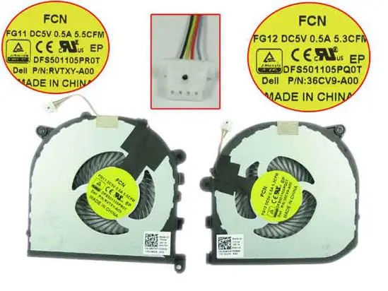 Emacro для FCN DFS501105PR0T FG11DFS501105PQ0T FG12 DC 5 В 0.50A 2 вентилятора сервер вентилятор ноутбука