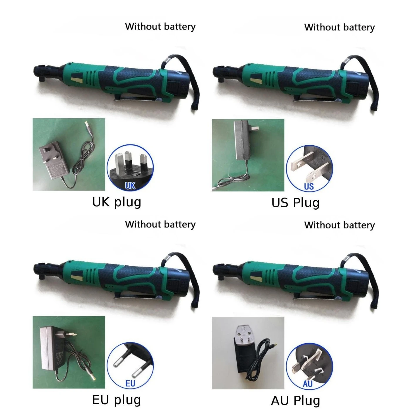 3/8 18VCordless правый угол гаечный ключ набор инструментов с трещоткой с Зарядное устройство комплект 230 об/мин