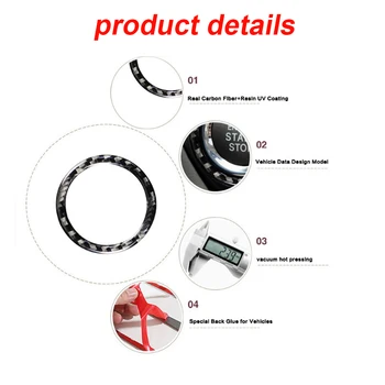 

Switch Start Button ring Cover For Lexus IS250 350 2006-2013 Carbon fiber Replacement Car