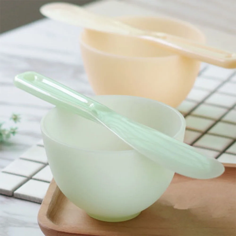

DIY Facial Mask Kit Skin Care Makeup Tools Silicone Face Mask Brush Bowl Set Mask Stir Spatula Mixing Stick Spoon Durable