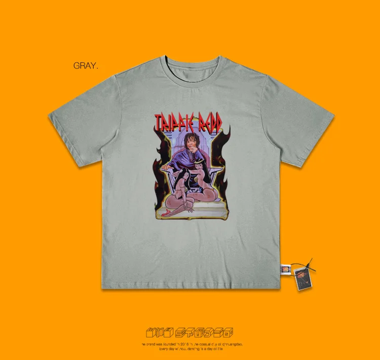 Красивый тренд Trippy Redd. Верхняя одежда без подкладки с короткими рукавами и изображением героев мультфильмов для школьниц Sen в стиле хип-хоп