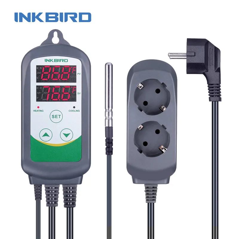 INKBIRD ITC-308 Digital Temperature Controller Outlet Thermostat Heat and  Cool,Carboy,Fermenter,Greenhouse Terrarium Temp. - AliExpress