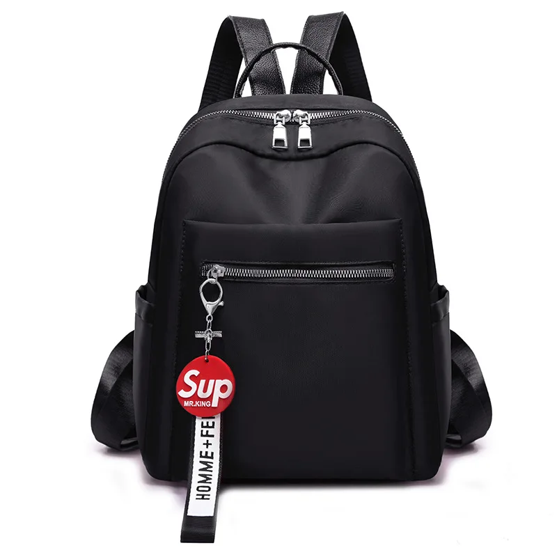 

WOMEN'S Backpack 2019 Spring And Summer Oxford Cloth Backpack College Style Large Capacity Bag Simple Time School Bag