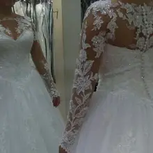 Без бретелек Аппликация Кружева пышные Тюлевая юбка Гламурные свадебные платья