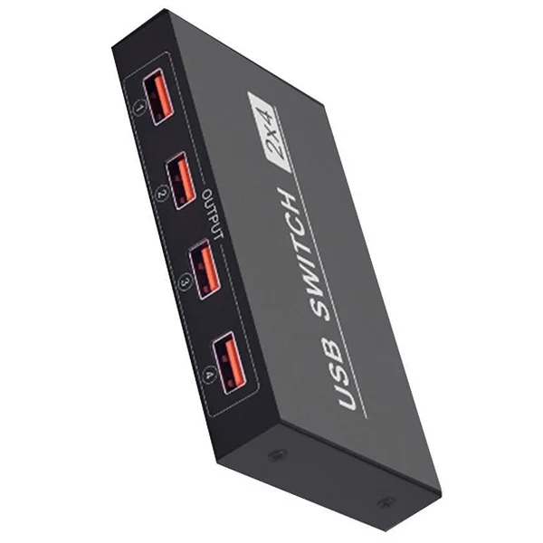 Usb-переключатель 2X4 4 Usb порта функция памяти Usb 5 В 2,0 Обмен 4 устройства для принтера клавиатура мышь монитор селектор