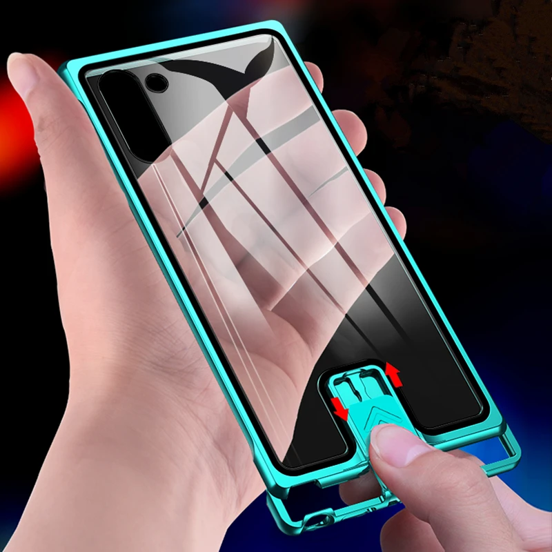Противоударный чехол OMEVE для Samsung Note10 Note 10 Plus металлический бампер из закаленного
