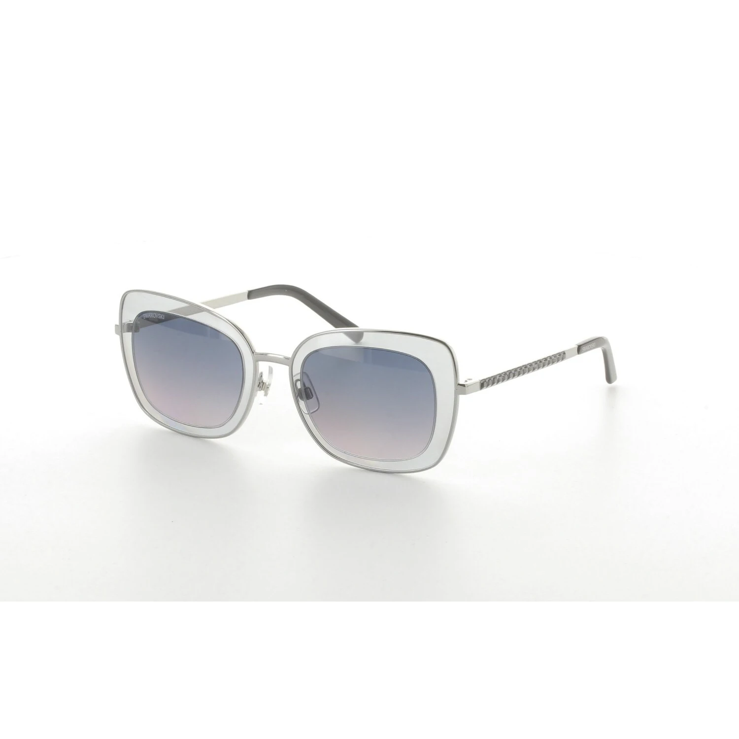 

Women's sunglasses swr 0145 20z metal silver polycarbonate rectangular rectangle 51-24-135 swarovski