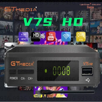 

GTMEDIA V7S HD DVB-S2 HD Satellite TV Receiver Support PowerVu,DRE Biss key Spain Cccam Cline For 1 Year