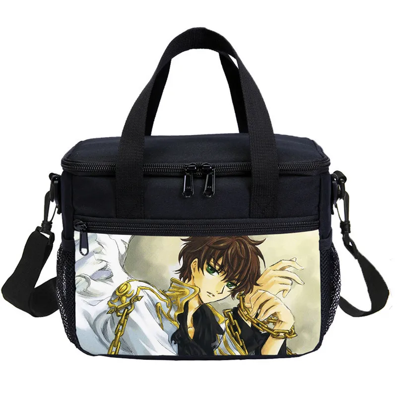 Малый мешок обеда для мальчиков девочек мультфильм аниме код Geass письмо 3D печать льда мешок изолированный тепловой Пикник Ланчбокс Sac основной - Цвет: DODIB4076310-S1093