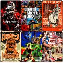 Горячие игры Ретро металлическая жестяная вывеска домашний бар клуб Настенный декор Классический одиночный игровой металлический постер геймер винтажная табличка подарок для детей N381 Горячие игры Ретро металлическая жестяная вывеска домашний бар клуб Настенный декор Классический одиночный игровой металлический постер геймер винтажная табличка подарок для детей N381