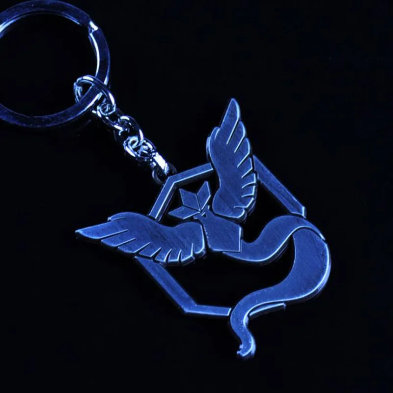 20 шт./лот, модные ювелирные изделия, Pokemon Zapdos Moltres Articuno, брелки с логотипом, подвески из сплава, брелки для ключей, украшения автомобиля для мужчин, вечерние, подарок - Цвет: silver