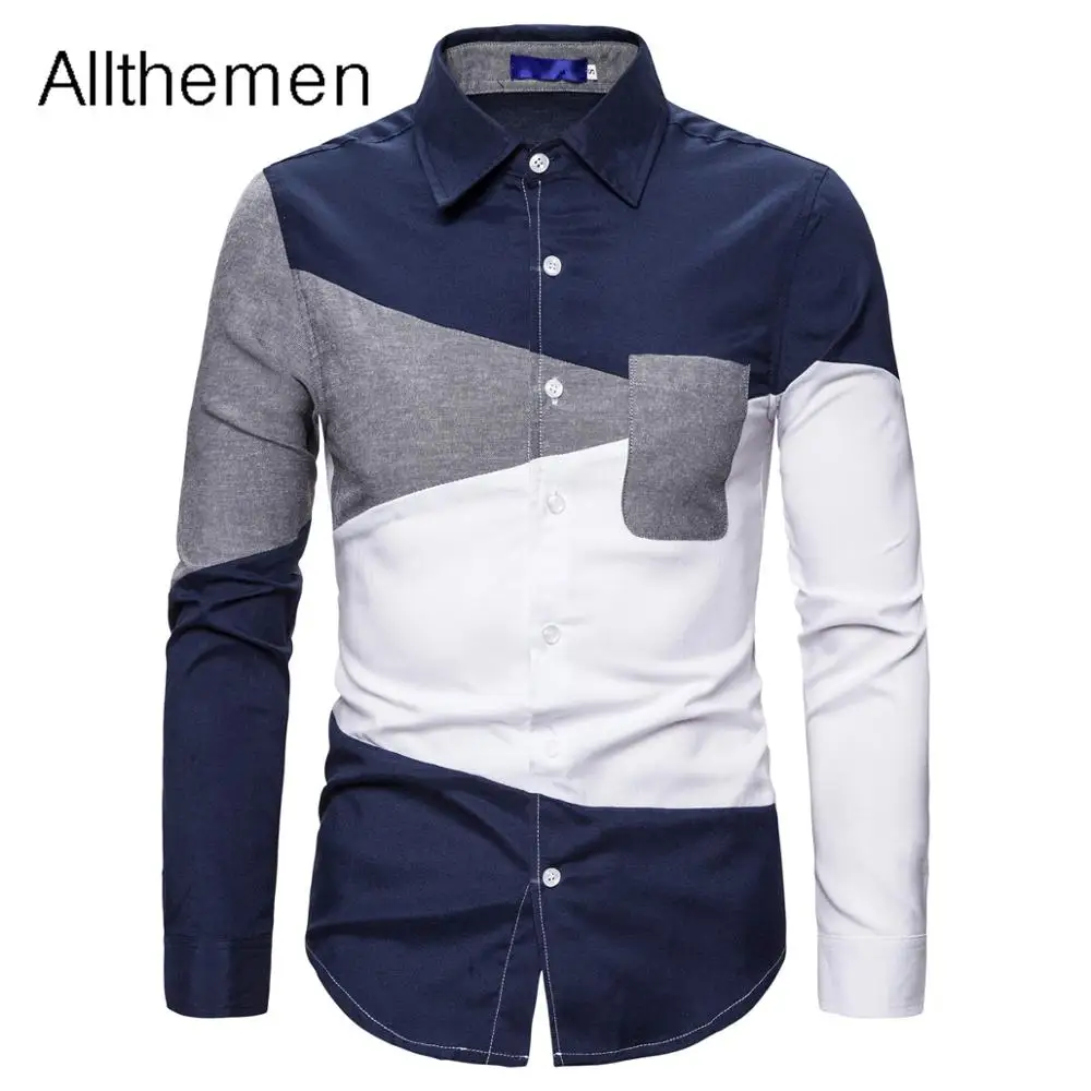 Мужская Рабочая Рубашка Allthemen классическая рубашка на пуговицах модная мужская