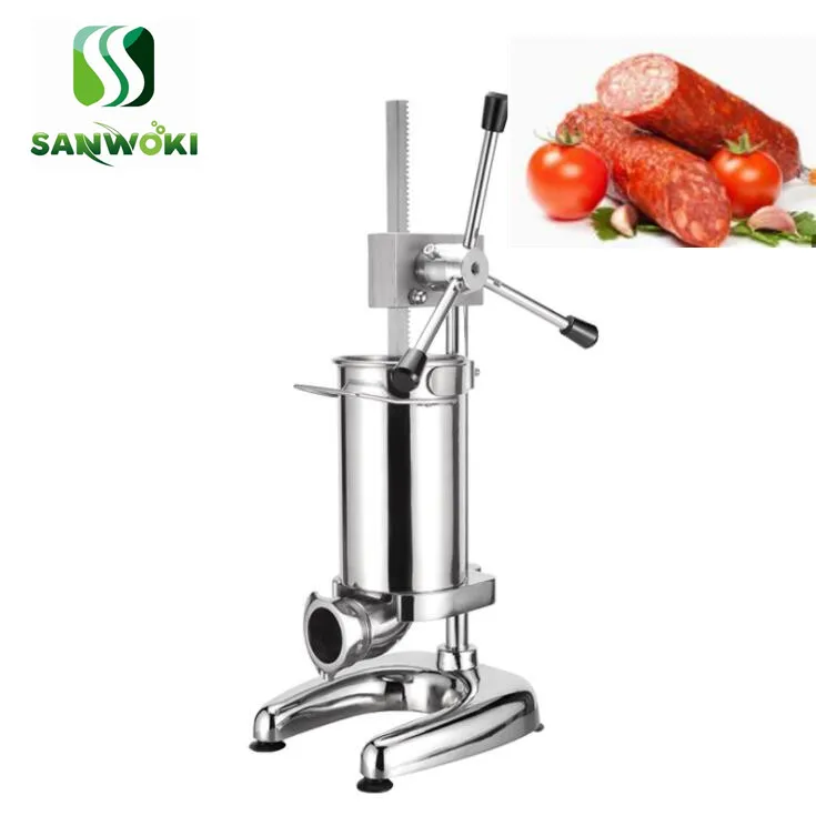 Ручная машина для наполнения мяса 2 л производства колбасы из нержавеющей стали