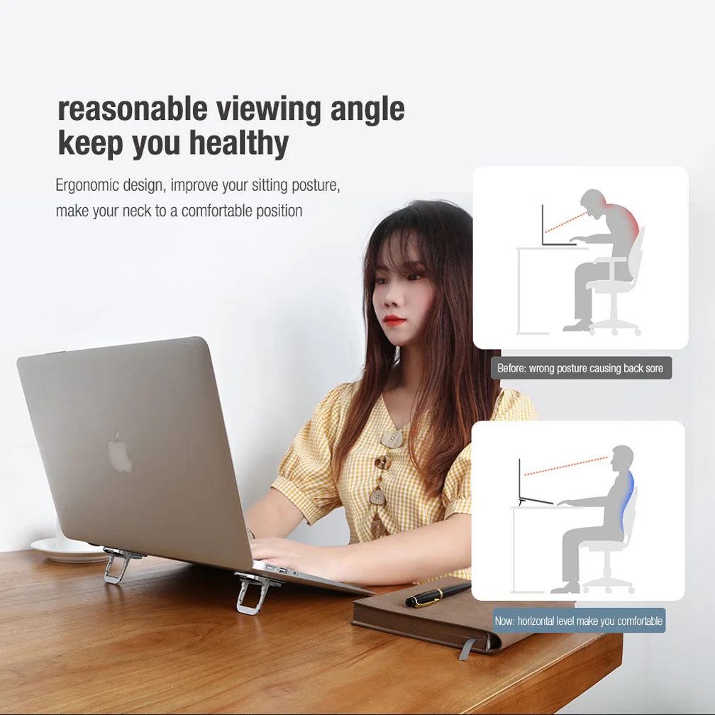 wall phone holder Đối với giá đỡ máy tính xách tay Giá đỡ máy tính xách tay NILLKIN Bolster Plus 1 cặp góc có thể điều chỉnh Hợp kim nhôm chống trượt Giá đỡ máy tính xách tay silicon chống trượt phone stand holder