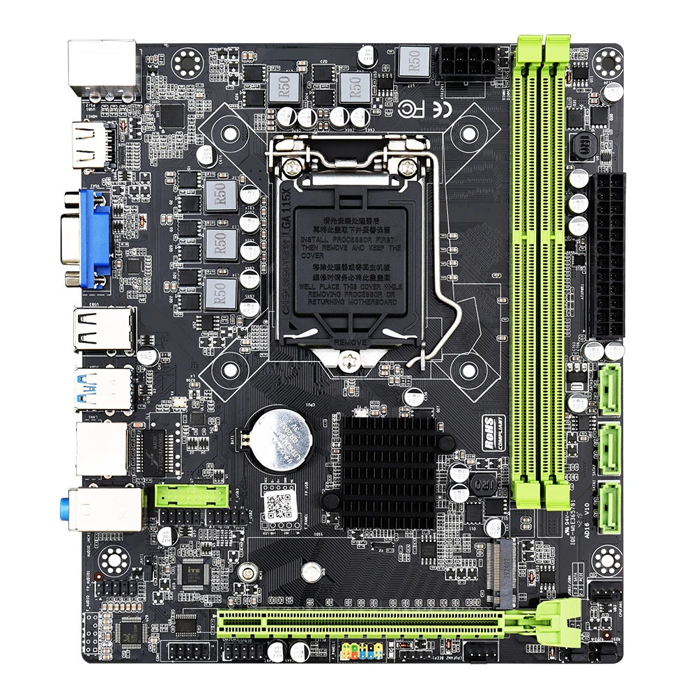 

JINGSHA H310C motherboard supports Intel Core LGA 1151 processing support 1*PCIE 16X interface DDR3 desktop memory max 16GB