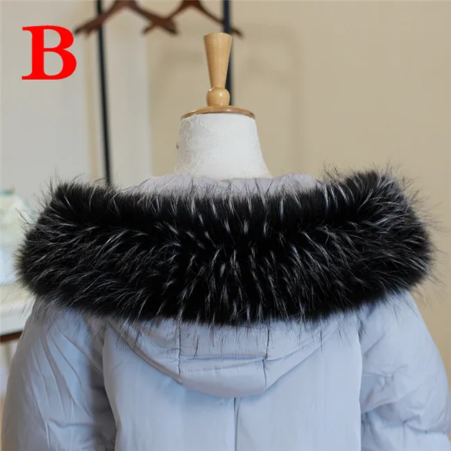 Luxury Fur Scarfs Female Shaggy Faux Fur Collar Women Winter Thicken Warm Gradient Color Artificial Fur Shwal Pashmian 80cm - Цвет: B