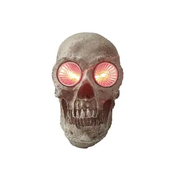 

Halloween glowing skull resin ornaments Halloween home decoration sculpture statue crafts glowing skull Dropshipping