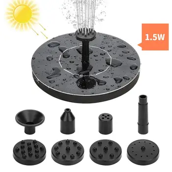 1.5W Mini Zonne-energie Fontein Garden Pool Vijver Zonnepaneel Tuin Decor Solar Fontein Tuindecoratie Solar Fontein