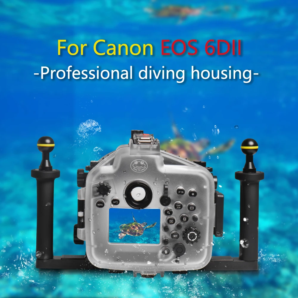 Водонепроницаемый корпус Seafrogs для цифровой зеркальной камеры Canon 6D II подводный 40