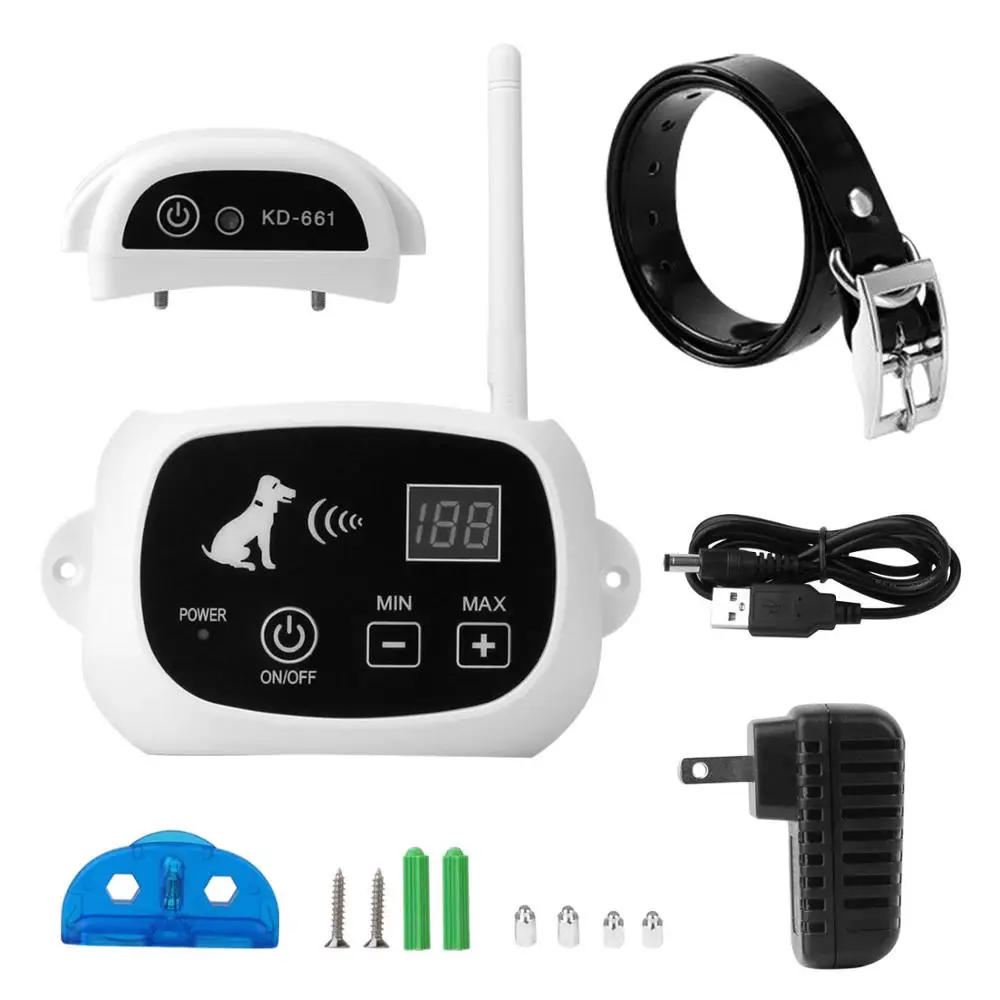 500m Wireless Electric Dog Fence Shock Waterproof Rechargeable training collars 1-100 levels dog supplies
